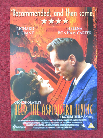 KEEP THE ASPIDISTRA FLYING VHS VIDEO POSTER R.GRANT HELENA BONHAM CARTER 1997