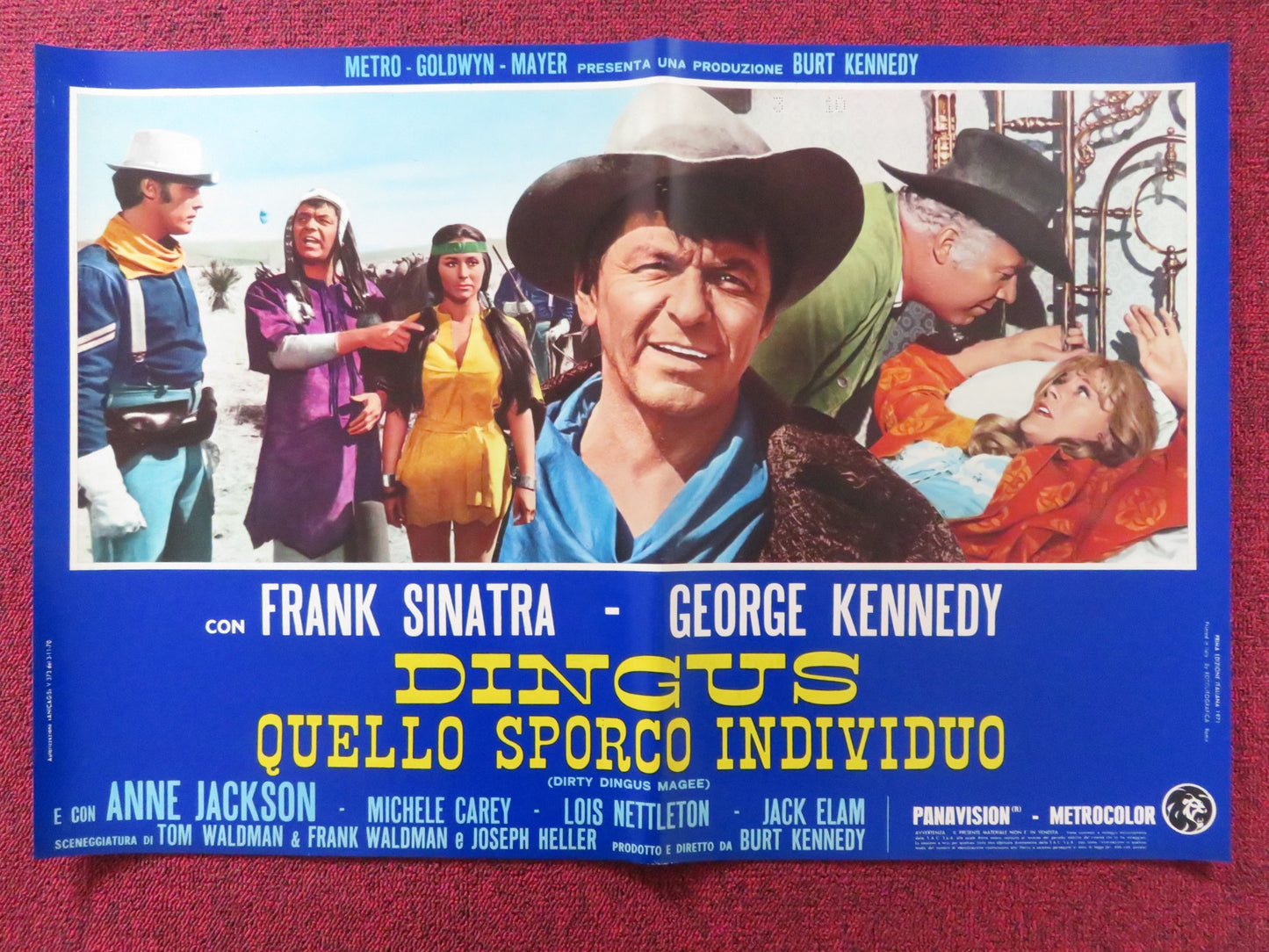 DIRTY DINGUS MAGEE - I ITALIAN FOTOBUSTA POSTER FRANK SINATRA G. KENNEDY 1970