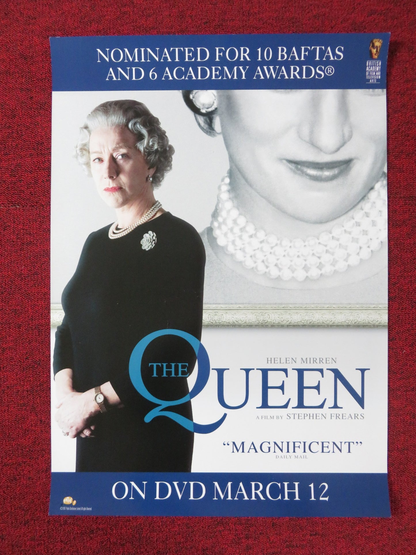 THE QUEEN DVD POSTER HELEN MIRREN JAMES CROMWELL 2007