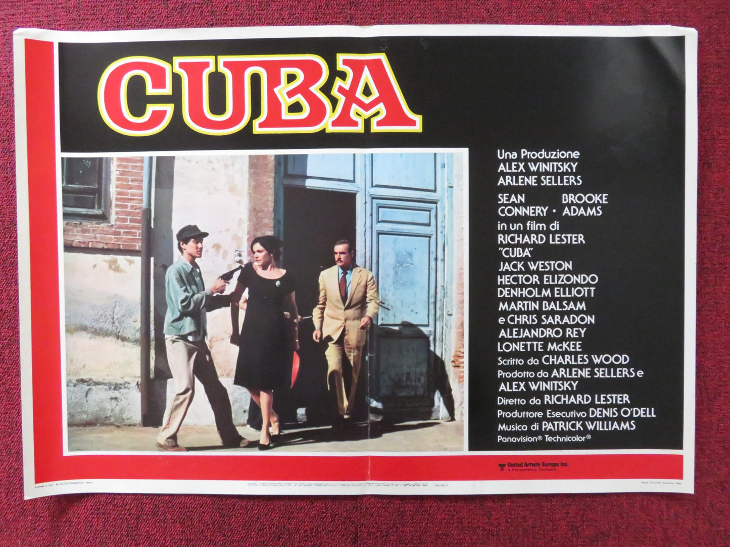 CUBA - C ITALIAN FOTOBUSTA POSTER SEAN CONNERY BROOKE ADAMS 1979