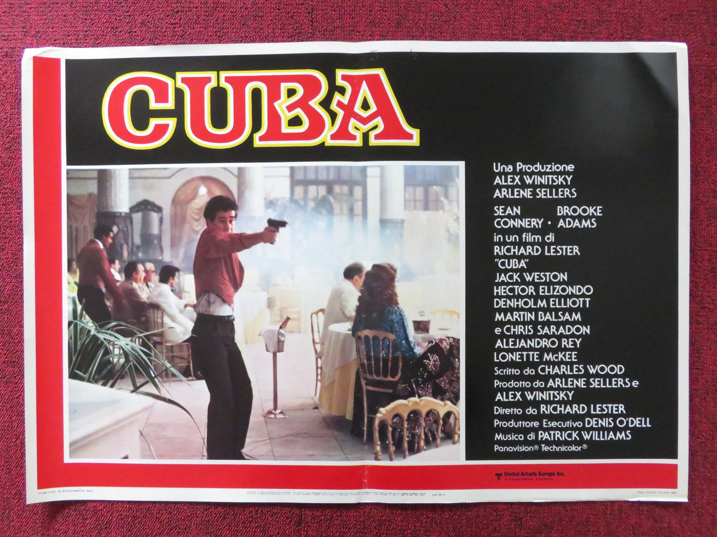 CUBA - H ITALIAN FOTOBUSTA POSTER SEAN CONNERY BROOKE ADAMS 1979