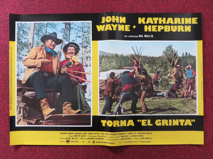 ROOSTER COGBURN -B ITALIAN FOTOBUSTA POSTER JOHN WAYNE KATHERINE HEPBURN 1975