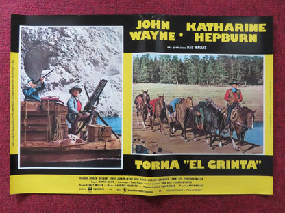 ROOSTER COGBURN -C ITALIAN FOTOBUSTA POSTER JOHN WAYNE KATHERINE HEPBURN 1975