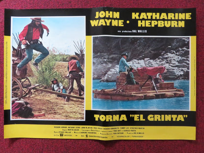 ROOSTER COGBURN -F ITALIAN FOTOBUSTA POSTER JOHN WAYNE KATHERINE HEPBURN 1975