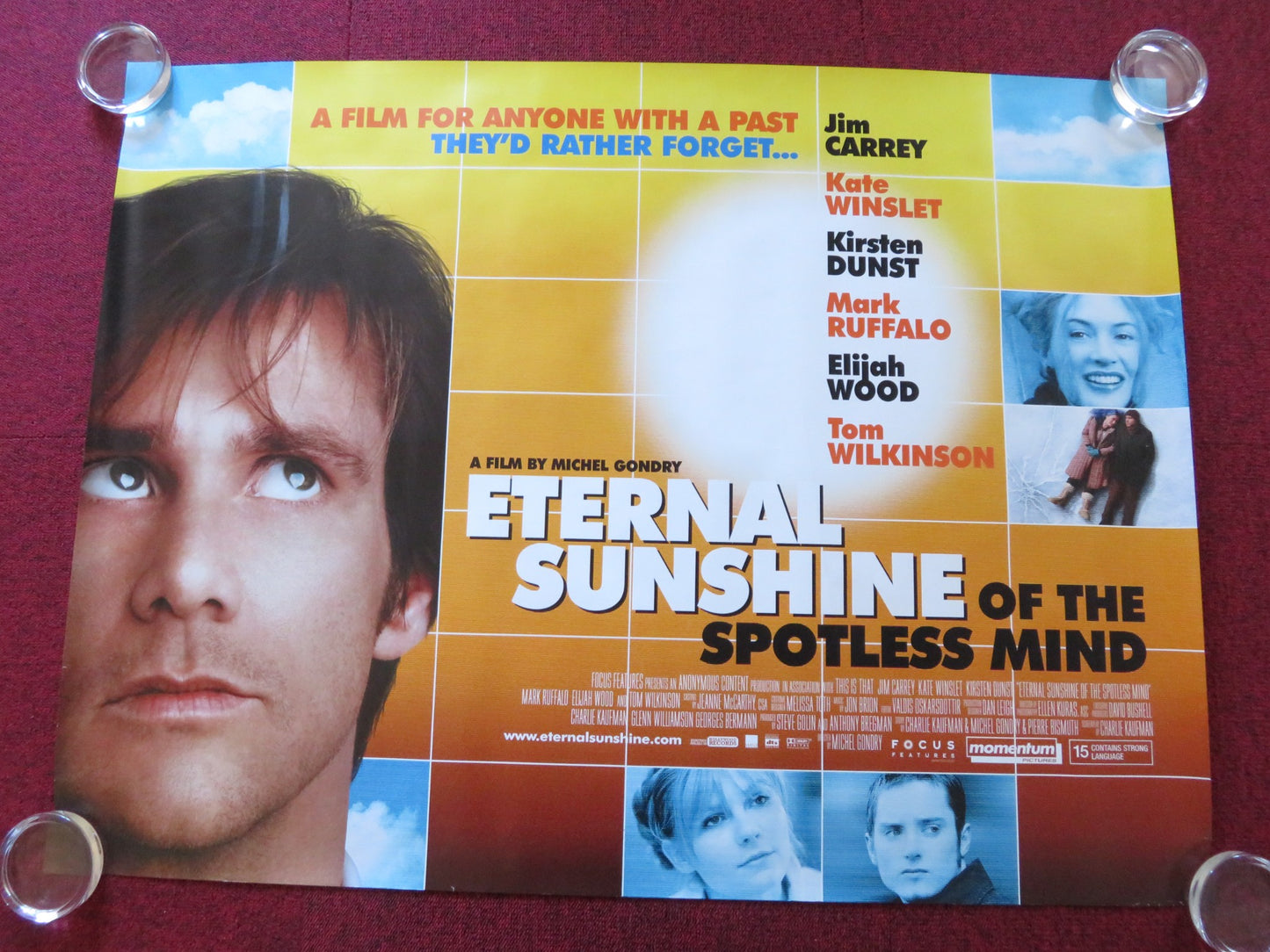 ETERNAL SUNSHINE OF THE SPOTLESS MIND UK QUAD ROLLED POSTER JIM CARREY 2004