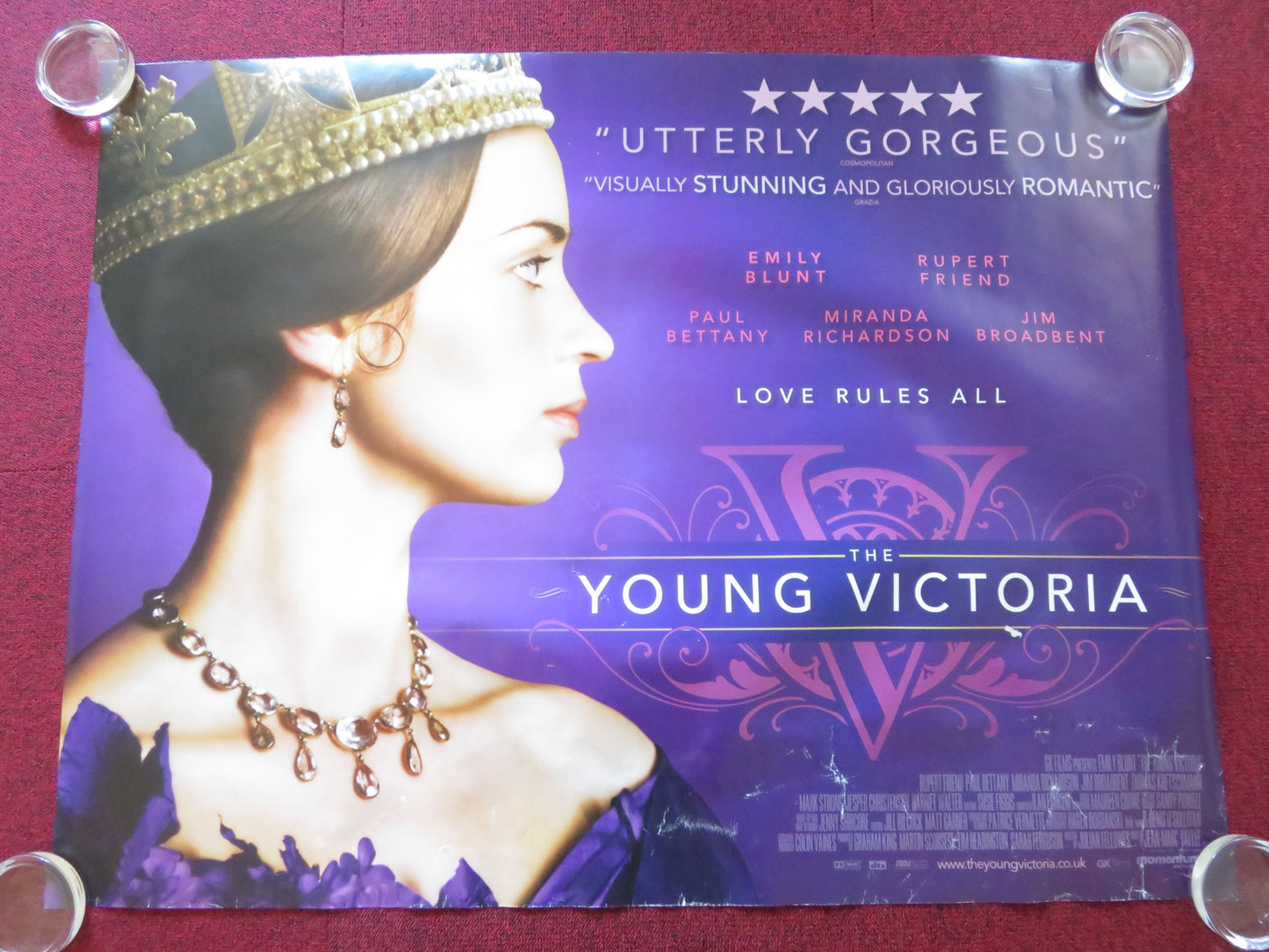 THE YOUNG VICTORIA UK QUAD ROLLED POSTER EMILY BLUNT RUPERT FRIEND 2009