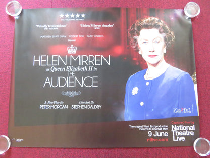 THE AUDIENCE UK QUAD ROLLED POSTER HELEN MIRREN PETER MORGAN 2013