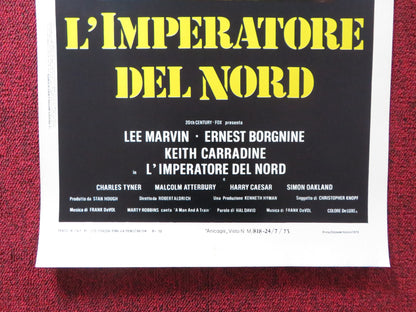 EMPEROR OF THE NORTH ITALIAN LOCANDINA POSTER LEE MARVIN ERNEST BORGNINE 1973