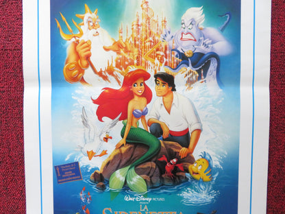 THE LITTLE MERMAID ITALIAN LOCANDINA POSTER DISNEY JODI BENSON PAT CARROLL 1989