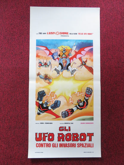 GLI UFO ROBOT CONTRO GLI INVASORI SPAZIALI ITALIAN LOCANDINA POSTER 1979