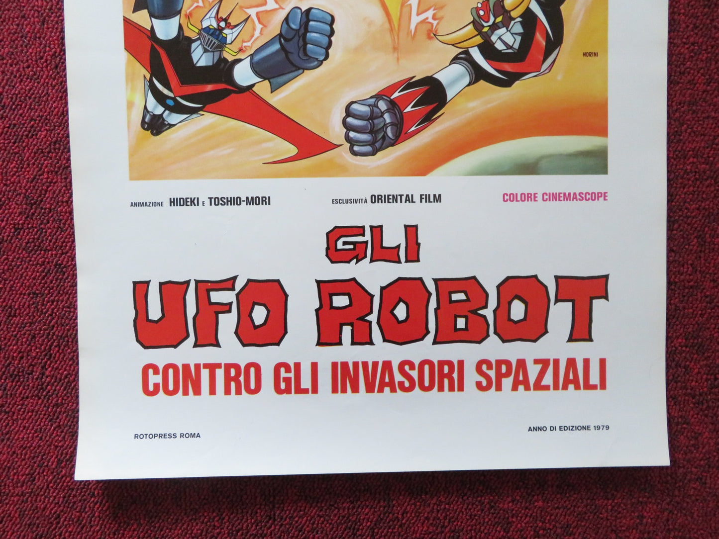 GLI UFO ROBOT CONTRO GLI INVASORI SPAZIALI ITALIAN LOCANDINA POSTER 1979