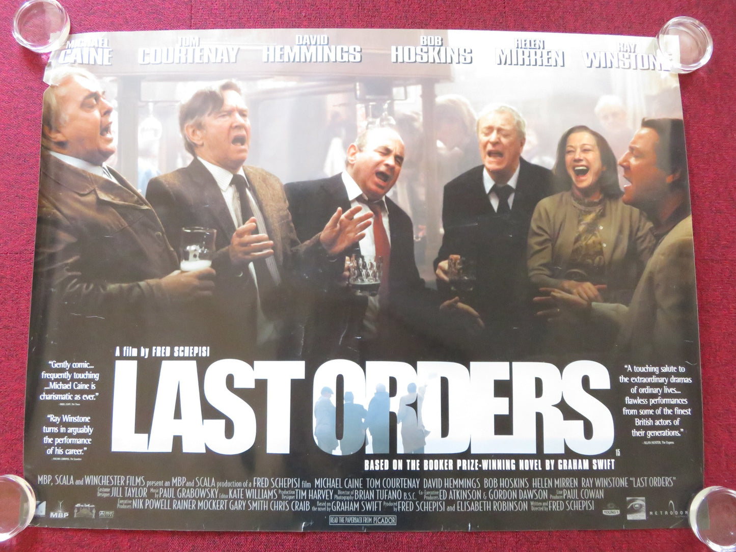 LAST ORDERS UK QUAD ROLLED POSTER MICHAEL CAINE TOM COURTENAY 2001