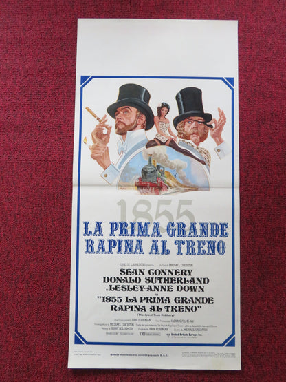 THE GREAT TRAIN ROBBERY ITALIAN LOCANDINA POSTER SEAN CONNERY D. SUTHERLAND 1979