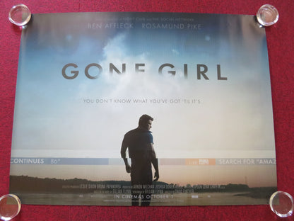 GONE GIRL UK QUAD ROLLED POSTER BEN AFFLECK ROSAMUND PIKE 2014