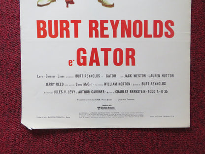 GATOR ITALIAN LOCANDINA POSTER BURT REYNOLDS LAUREN HUTTON 1976