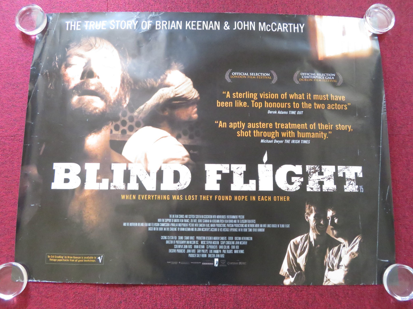 BLIND FLIGHT UK QUAD ROLLED POSTER IAN HART LINUS ROACHE 2003