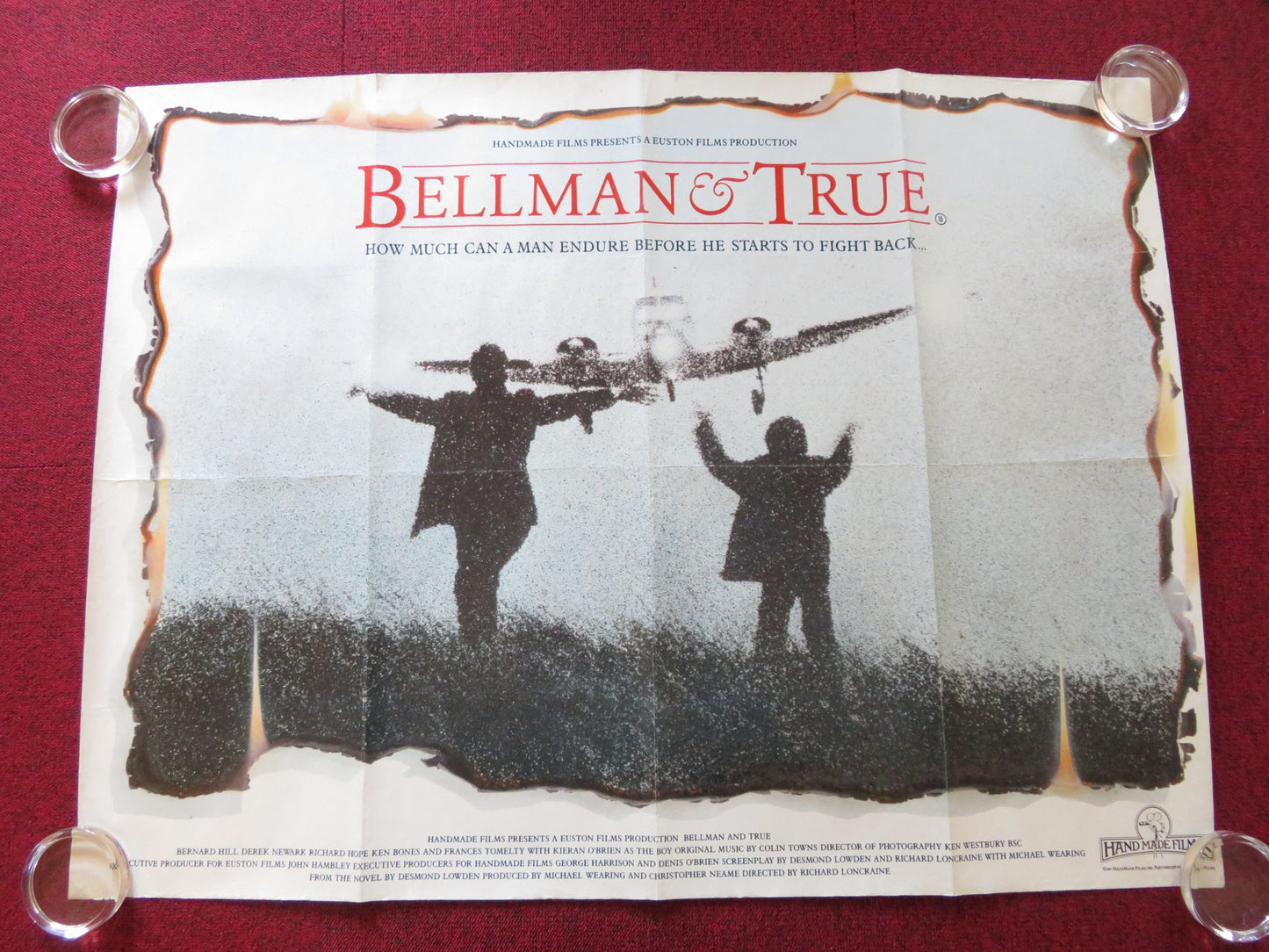 BELLMAN & TRUE UK QUAD ROLLED POSTER BERNARD HILL DEREK NEWARK 1987