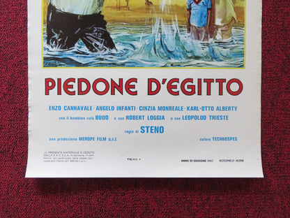 FLATFOOT IN EGYPT ITALIAN LOCANDINA POSTER BUD SPENCER ENZO CANNAVALE 1980