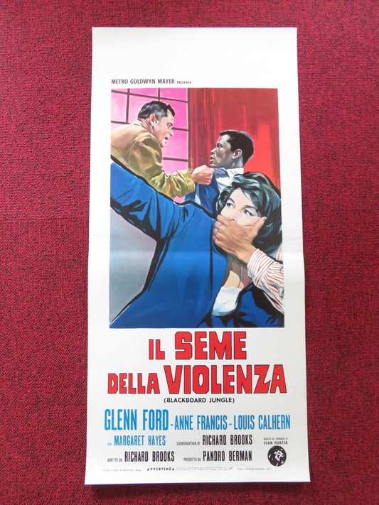 BLACKBOARD JUNGLE ITALIAN LOCANDINA POSTER GLENN FORD ANNE FRANCIS 1957