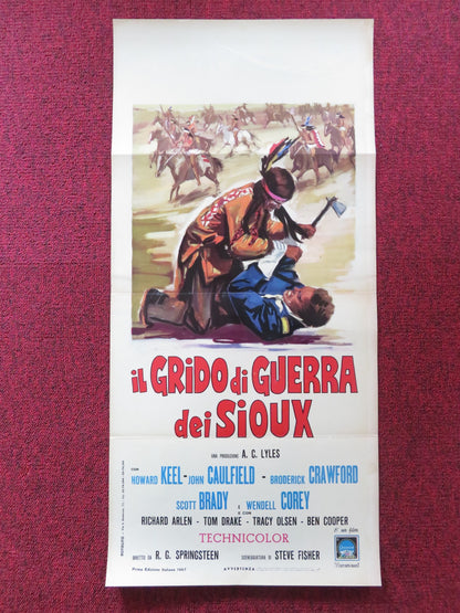 RED TOMAHAWK ITALIAN LOCANDINA POSTER HOWARD KEEL JOHN CAULFIELD 1967