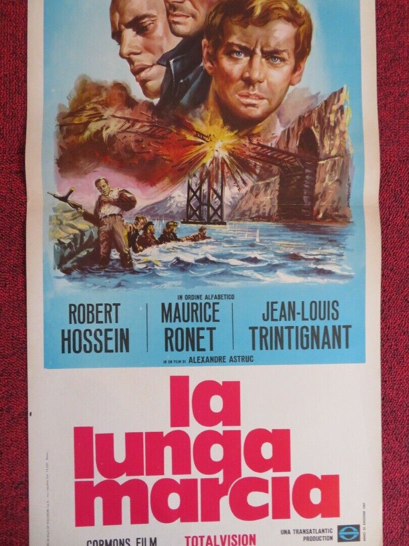 "LA LUNGA MARCIA /La longue marche" ITALIAN LOCANDINA (26"x12.5") POSTER 1967 - Rendezvous Cinema