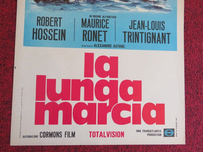 "LA LUNGA MARCIA /La longue marche" ITALIAN LOCANDINA (26"x12.5") POSTER 1967 - Rendezvous Cinema