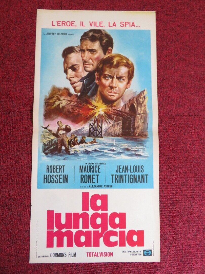 "LA LUNGA MARCIA /La longue marche" ITALIAN LOCANDINA (26"x12.5") POSTER 1967 - Rendezvous Cinema