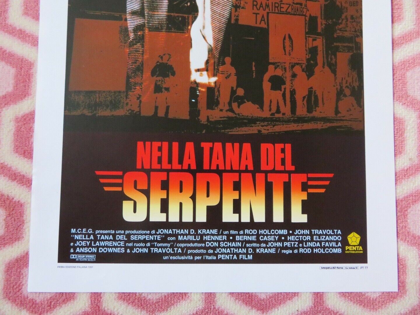 "NELLA TANA DEL SERPENTE ITALIAN LOCANDINA (27.5"x13") POSTER 1991 - Rendezvous Cinema