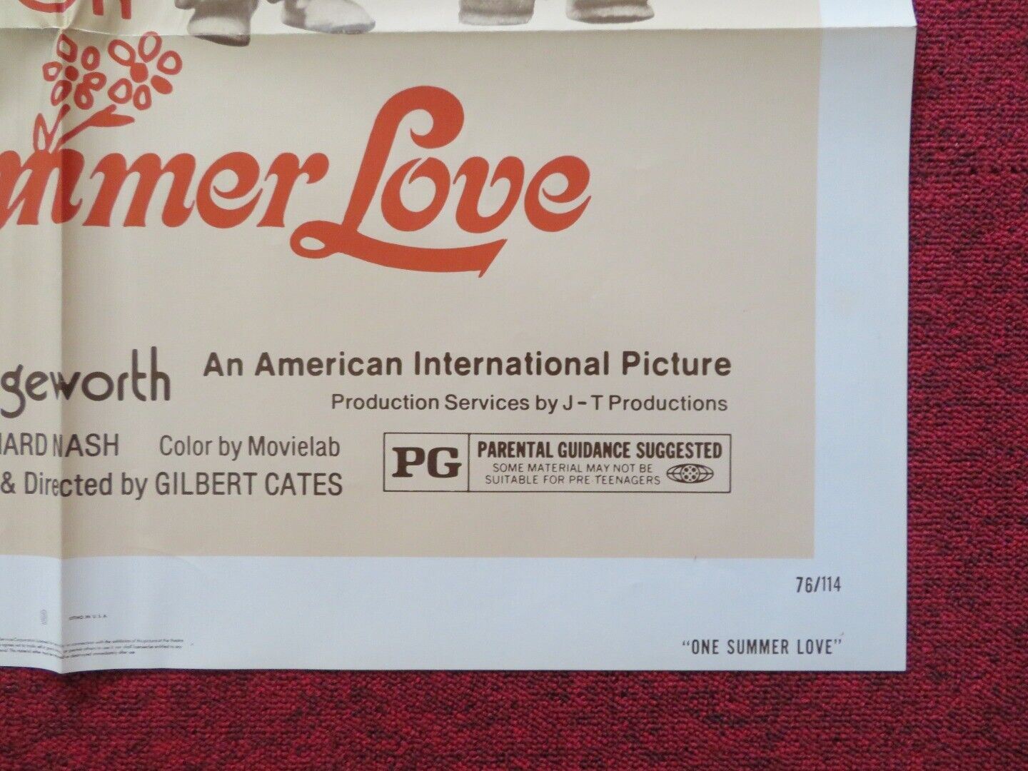 "ONE SUMMER LOVE / Dragonfly" FOLDED US ONE SHEET POSTER BEAU BRIDGES 1976 - Rendezvous Cinema