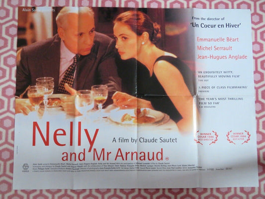 NELLY AND MR ARNAUD UK ORIGINAL QUAD POSTER CLAUDE SAUTET BEART RARE 1995