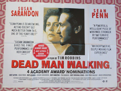 DEAD MAN WALKING UK ORIGINAL QUAD POSTER SEAN PENN SUSAN SARANDON TIM ROBBINS