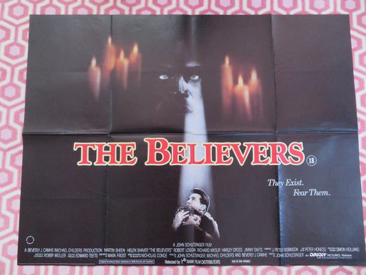 THE BELIEVERS UK ORIGINAL QUAD POSTER JOHN SCHLESINGER MARTIN SHEEN 1987 RARE