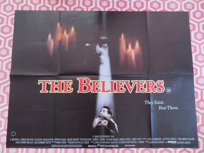 THE BELIEVERS UK ORIGINAL QUAD POSTER JOHN SCHLESINGER MARTIN SHEEN 1987 RARE