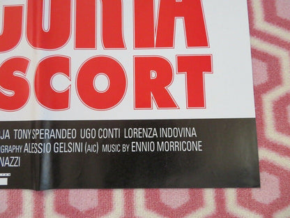 LA SCORTA THE ESCORT UK ORIGINAL QUAD POSTER ITALIAN RICKY TOGNAZZI E MORRICONE