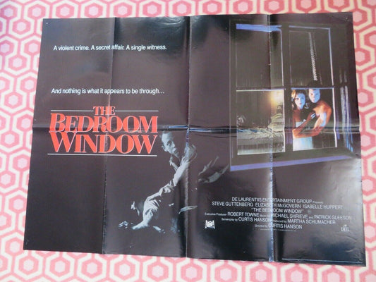 THE BEDROOM WINDOW UK ORIGINAL QUAD POSTER STEVE GUTTENBERG ELIZABETH MCGOVERN