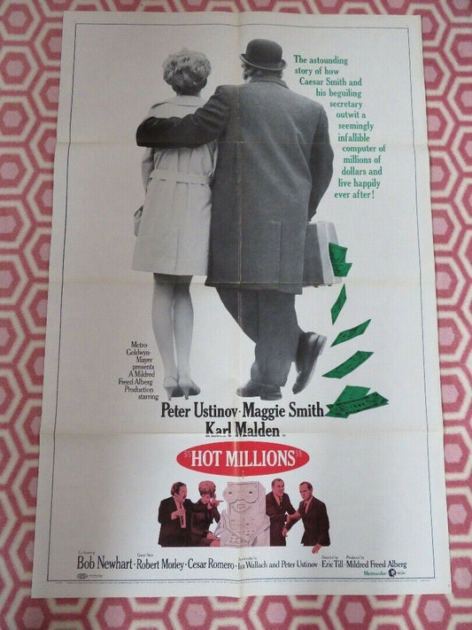 HOT MILLIONS US ORIGINAL ONE SHEET  POSTER USTINOV MAGGIE SMITH RARE