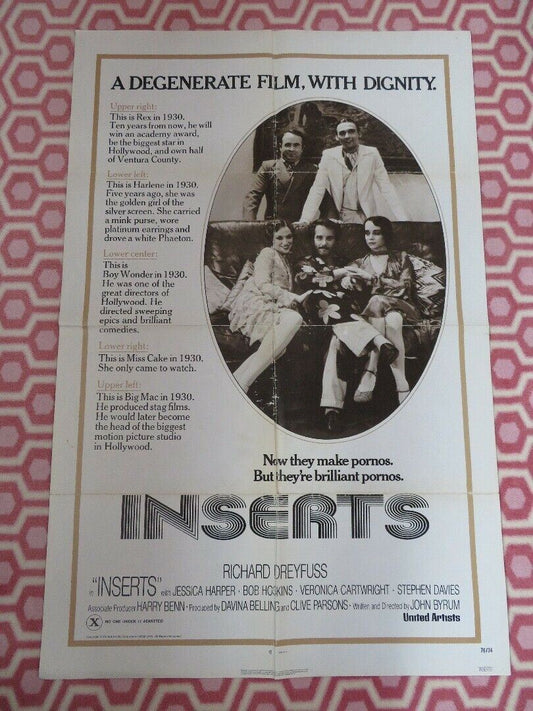 INSERTS US ORIGINAL ONE SHEET POSTER DREYFUSS HOSKINS HOLLYWOOD