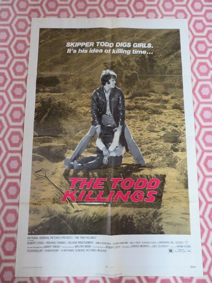 THE TODD KILLINGS US ONE SHEET POSTER  FOLDED 1971 ROBERT LYONS TRUE