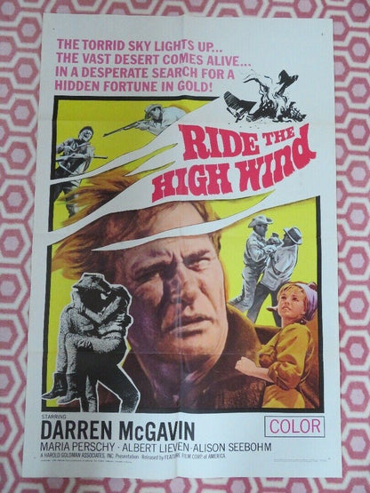 RIDE THE HIGH WINDS US ONE SHEET POSTER FOLDED AFRICAN GOLD MCGAVIN