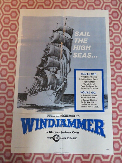 WINDJAMMER 1971 CELEBRATION POSTER US ORIGINAL ONE SHEET DE ROCHEMONT