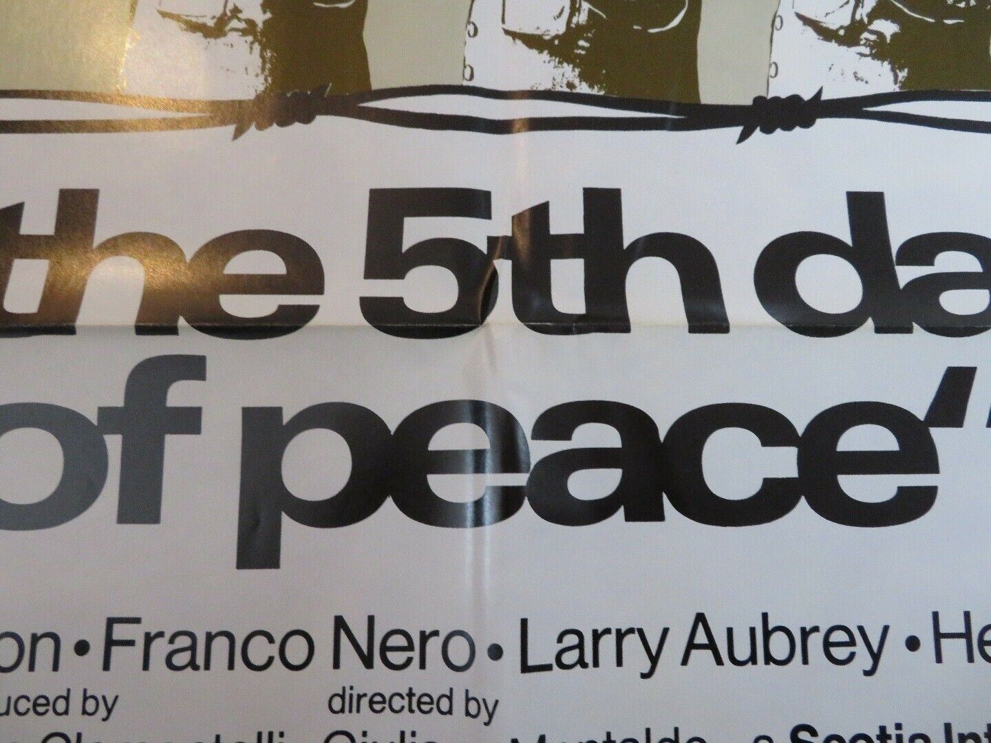 THE 5TH DAY OF PEACE WAR WW2 POSTER US ORIGINAL ONE SHEET FRANCO NERO