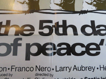 THE 5TH DAY OF PEACE WAR WW2 POSTER US ORIGINAL ONE SHEET FRANCO NERO