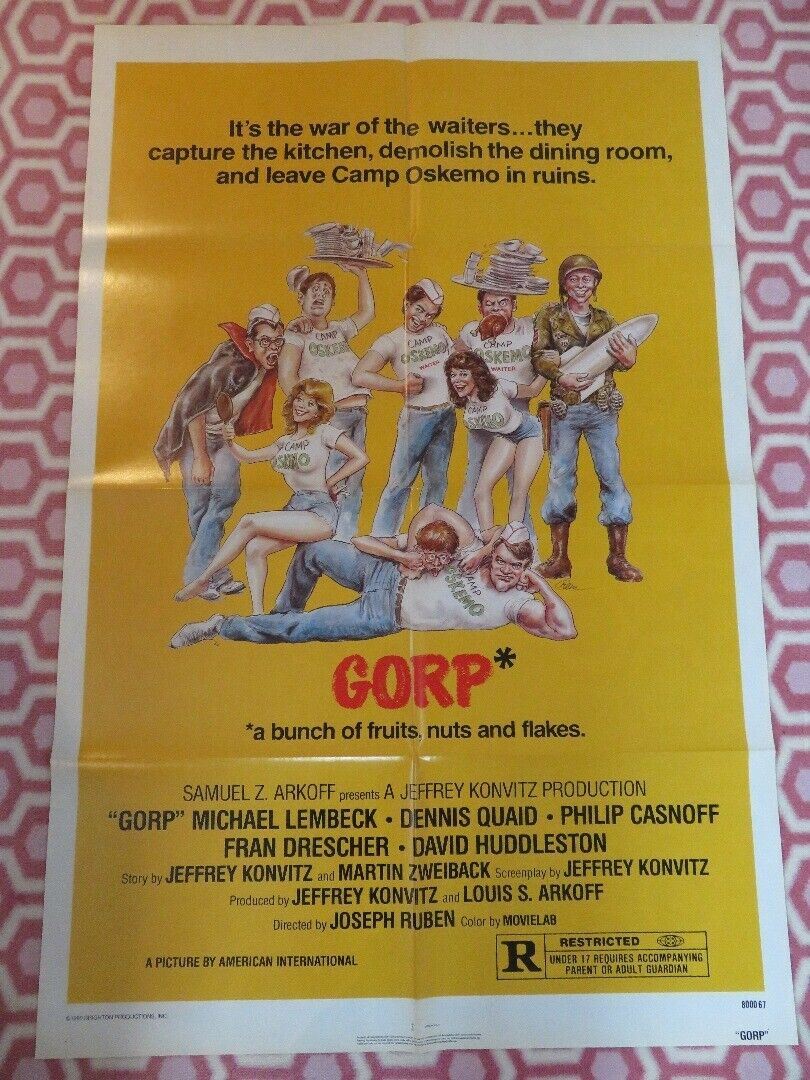 GORP COMEDY POSTER US ONE SHEET POSTER FOLDED SAMUEL Z. ARKOFF DENNIS QUAID