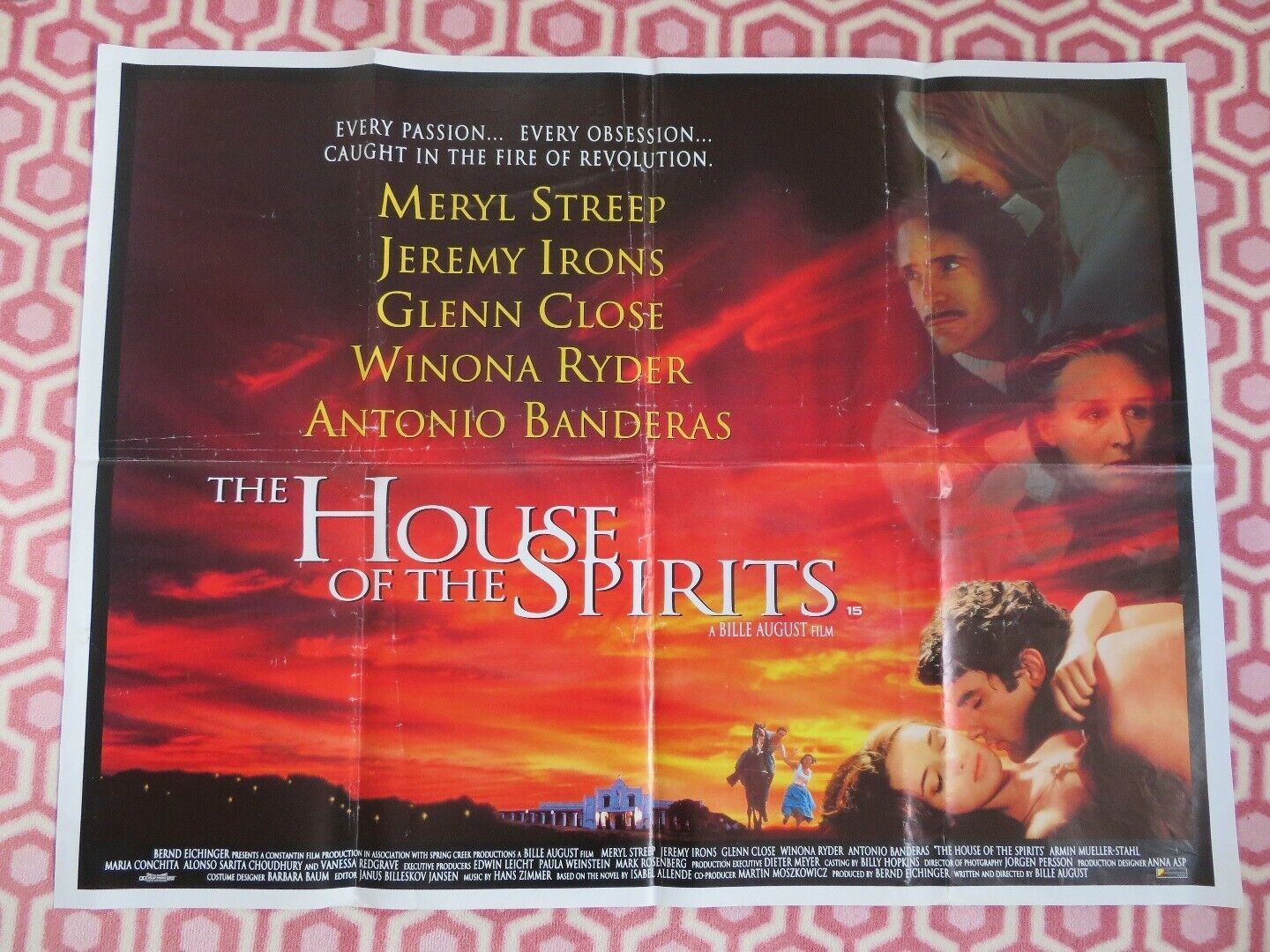 THE HOUSE OF THE SPIRITS BRITISH ORIGINAL QUAD POSTER STREEP RYDER