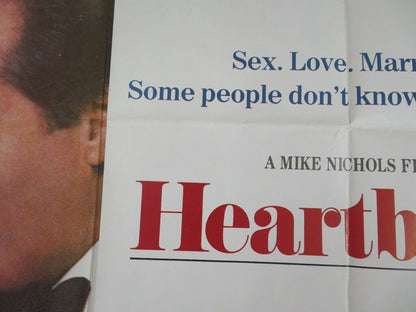 HEARTBURN BRITISH ORIGINAL QUAD POSTER NICHOLSON STREEP NICHOLS 1986