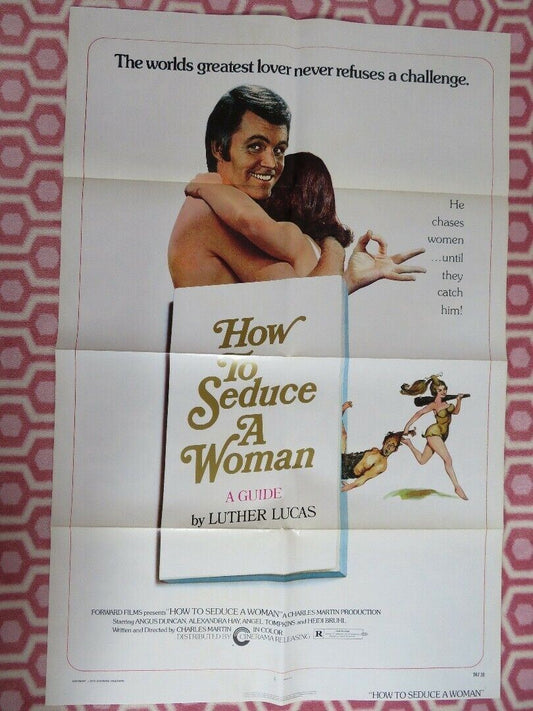 HOW TO SEDUCE A WOMAN 1973 US ORIGINAL 1 SHEET POSTER ANGUS DUNCAN RETRO