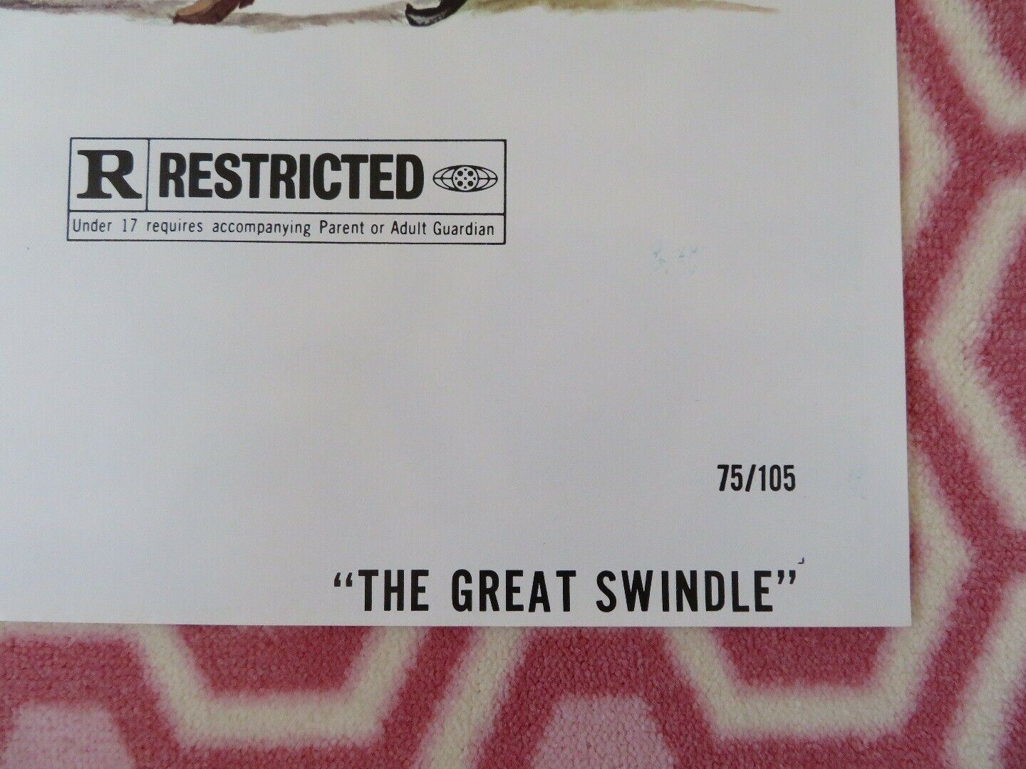 THE GREAT SWINDLE CRIME 1971 US ORIGINAL 1 SHEET  POSTER  S BOYD RETRO