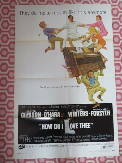 HOW DO I LOVE THEE US ORIGINAL 1 SHEET POSTER JACKIE GLEASON RETRO