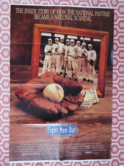 EIGHT MEN OUT 1988 US ONE SHEET  POSTER BASEBALL CHARLIE SHEEN TRUE