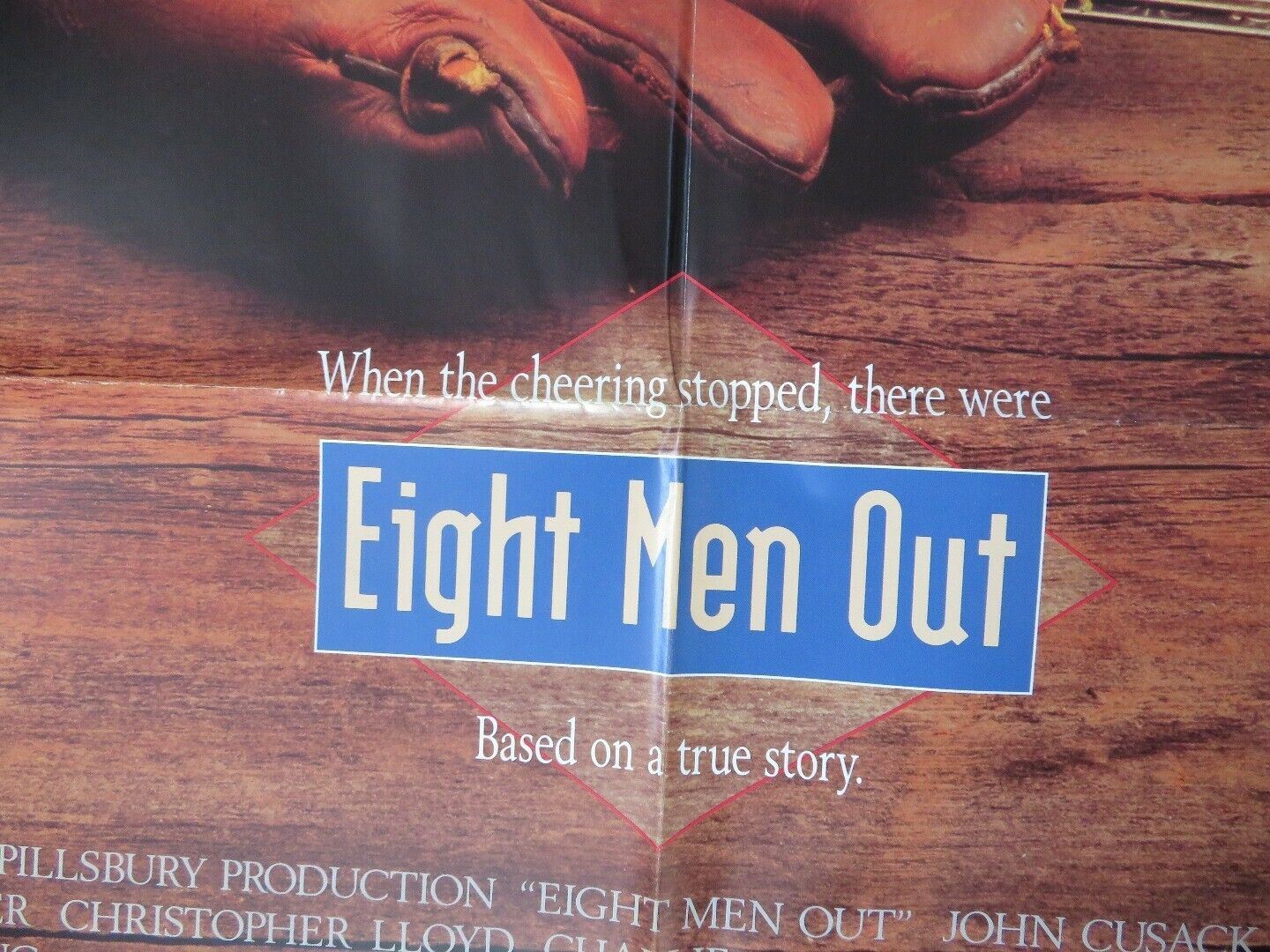 EIGHT MEN OUT 1988 US ONE SHEET  POSTER BASEBALL CHARLIE SHEEN TRUE